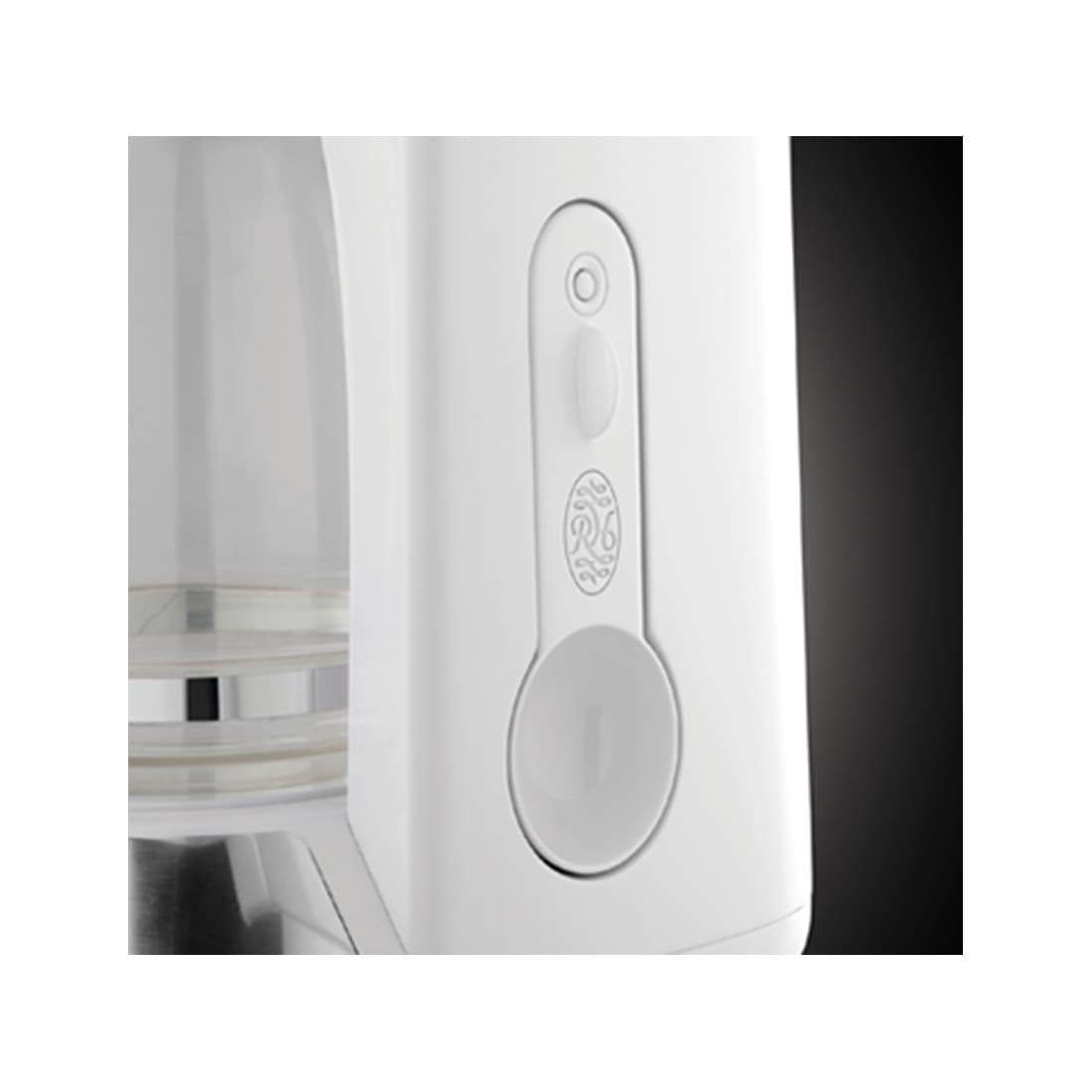 Кофеварка капельная, Russell Hobbs, 24390-56, Капельная, Мощность 1100W, Объем 1.2л, Нержавеющая сталь, Пластик, Дисплей, Индикатор уровня воды, Противокапельная система, Белый