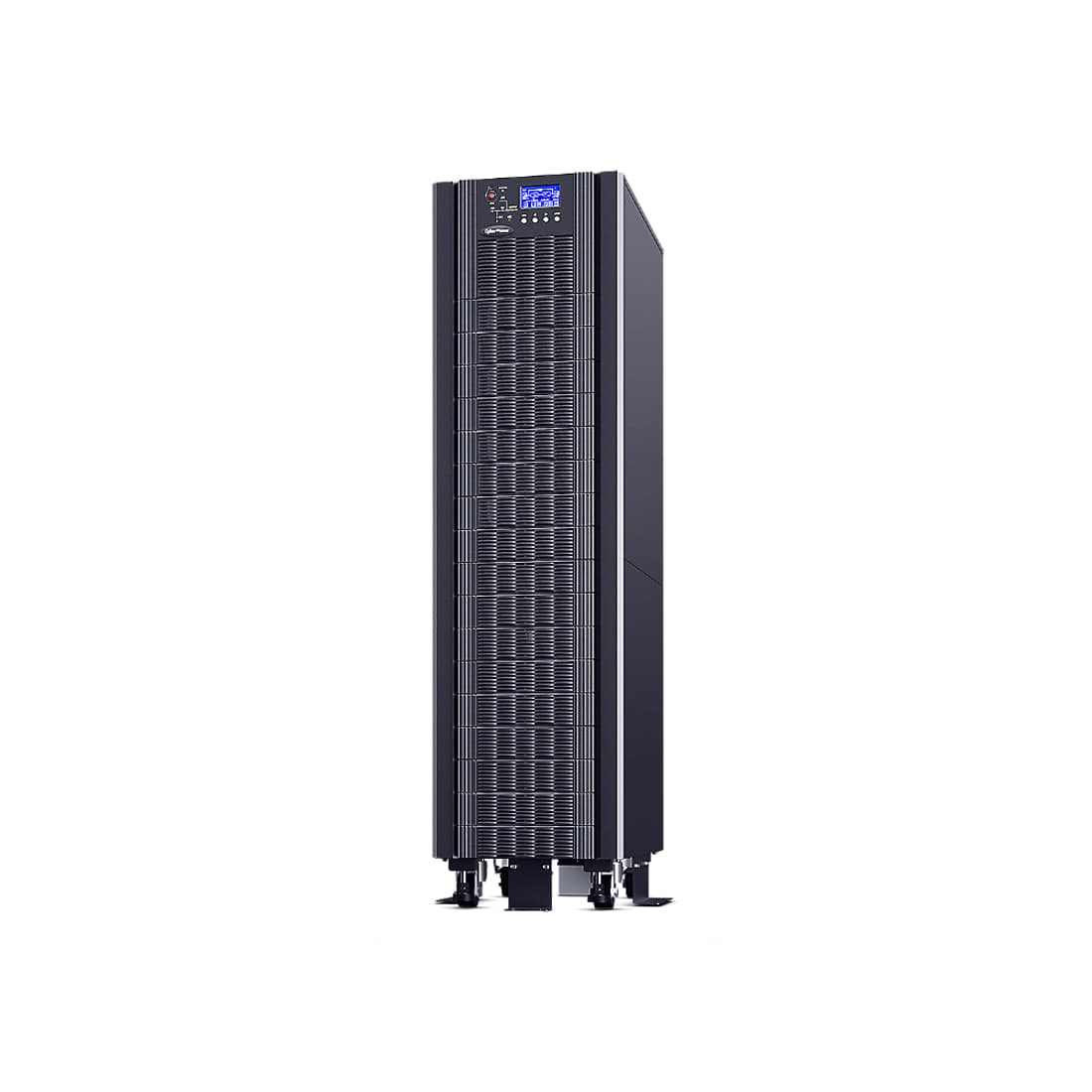 Источник бесперебойного питания, CyberPower, HSTP3T20KEBCWOB , Мощность 20кВА/18кВт, Диапазон работы AVR: 380-435В, Трёхфазный (3 фазы на вход, 3 фазы на выход), Батареи: 40 шт. (не поставляются в комплекте), On-Line, ЖК-панель/RS232 x 1 + RS485 x 1 + релейный беспотенциальный контакт x1, Коэффициент мощности 0,9 , Чёрный