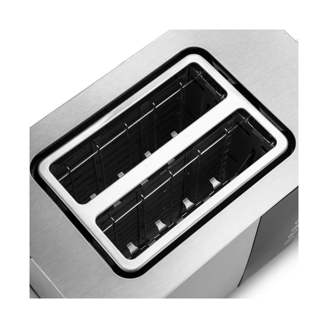 Тостер, Kitfort, КТ-2047, Мощность 850 Вт, 2 слота для тостов, 7 степеней поджаривания тостов, Металлический корпус, Электронный тип управления, Длина шнура 0.75м, Дисплей, Функция подогрева, Функция размораживания, Серебристый