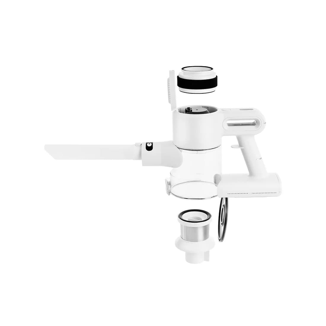 Беспроводной вертикальный пылесос, Kitfort, КТ-5117, Объем пылесборника 0.5л, 2 скорости работы, Турбощетка с подсветкой, Время работы до 34 мин, Врмя зарядки 4-5ч, НЕРА-фильтр Н13, Длина шнура 1.5м, Мощность 150 Вт, Белый