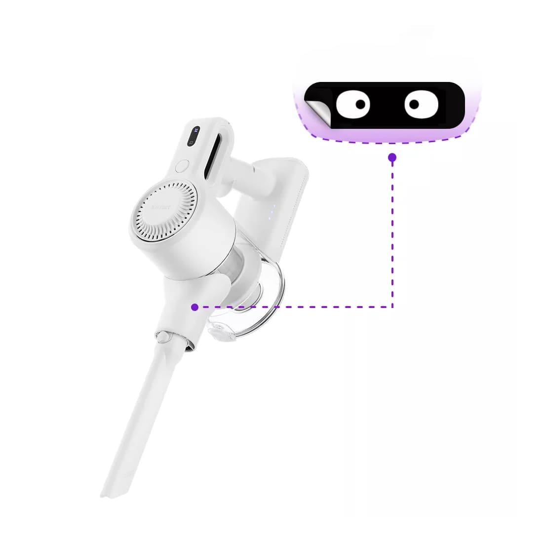 Беспроводной вертикальный пылесос, Kitfort, КТ-5117, Объем пылесборника 0.5л, 2 скорости работы, Турбощетка с подсветкой, Время работы до 34 мин, Врмя зарядки 4-5ч, НЕРА-фильтр Н13, Длина шнура 1.5м, Мощность 150 Вт, Белый