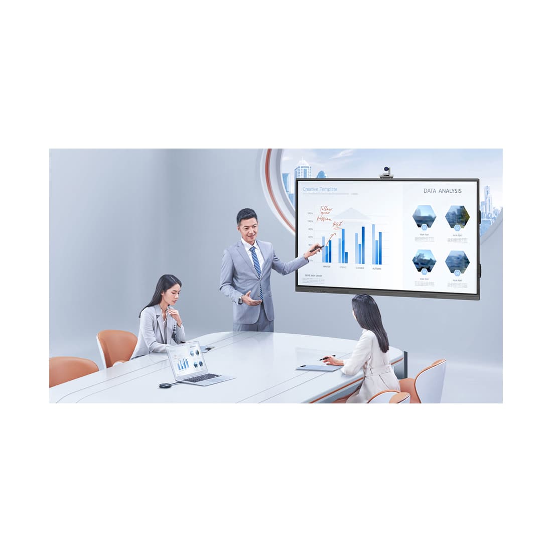 Видеоконференц-терминал с камерой, ITC, NT90MT-MT01, Linux, без MCU, с модулем WIFI, чёрно-белый