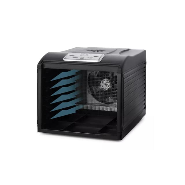 Сушилка для овощей и фруктов, Kitfort, КТ-1906, Количество поддонов 12/6, Мощность 500 Вт, Обдув горизонтальный, Черный