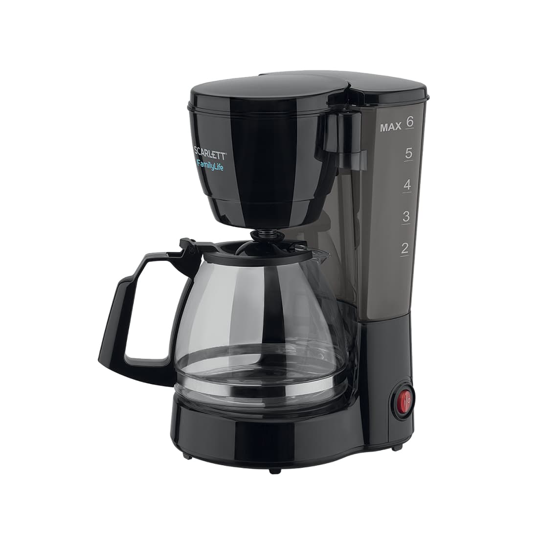 Кофеварка капельная, Scarlett, SC-CM33018, Мощность 600 Вт, Объём кофейника 750 мл, Съемный многоразовый фильтр, Платформа для подогрева