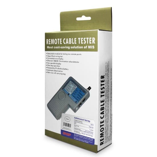 Кабельный тестер, SHIP, G268, Для тестирования BNC, RJ-45, RJ-11, USB