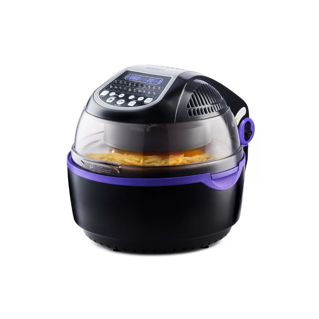 Аэрогриль, Kitfort, КТ-2219-1 черный, Объём 8 л, Крышка на кронштейне, Электронное управление, 20 автоматических программ, Таймер, Отложенный старт, Черный