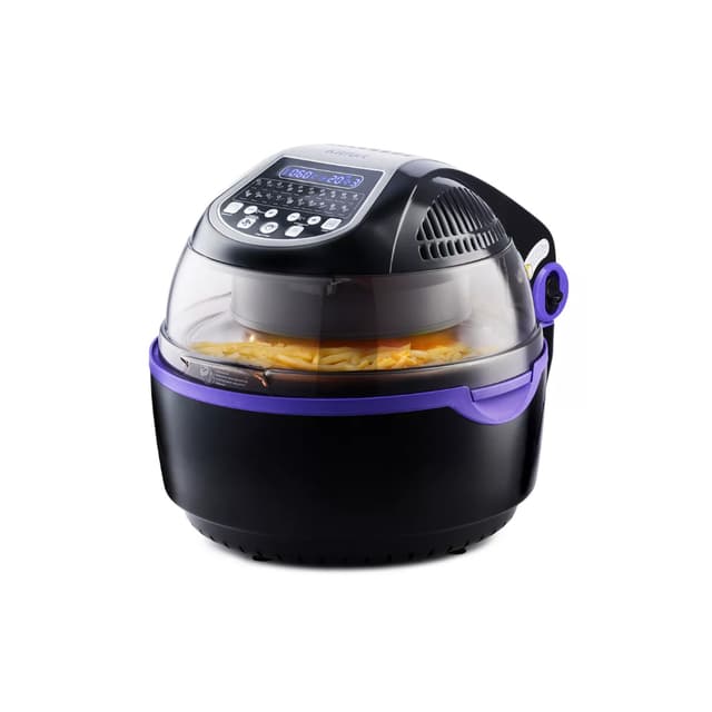 Аэрогриль, Kitfort, КТ-2219-1 черный, Объём 8 л, Крышка на кронштейне, Электронное управление, 20 автоматических программ, Таймер, Отложенный старт, Черный