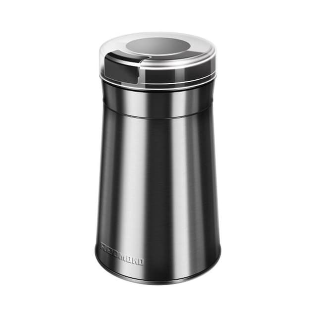 Кофемолка, Redmond, RCG-M1608, Ножевая/Ротационная, Объем отсека для зерен 60г, Кнопочное управление, Регулировка степени помола, Отключение при снятой крышке, Мощность 160 Вт, Серый