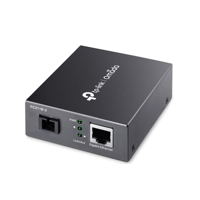 Медиаконвертер, TP-Link, FC311B-2, WDM, с 1 портом 10/100/1000Base-T и 1 портом 1000Base-BX с разъемом SC (ТХ: 1310 нм. RX: 1550 нм) для одномодового оптического кабеля (до 2км)