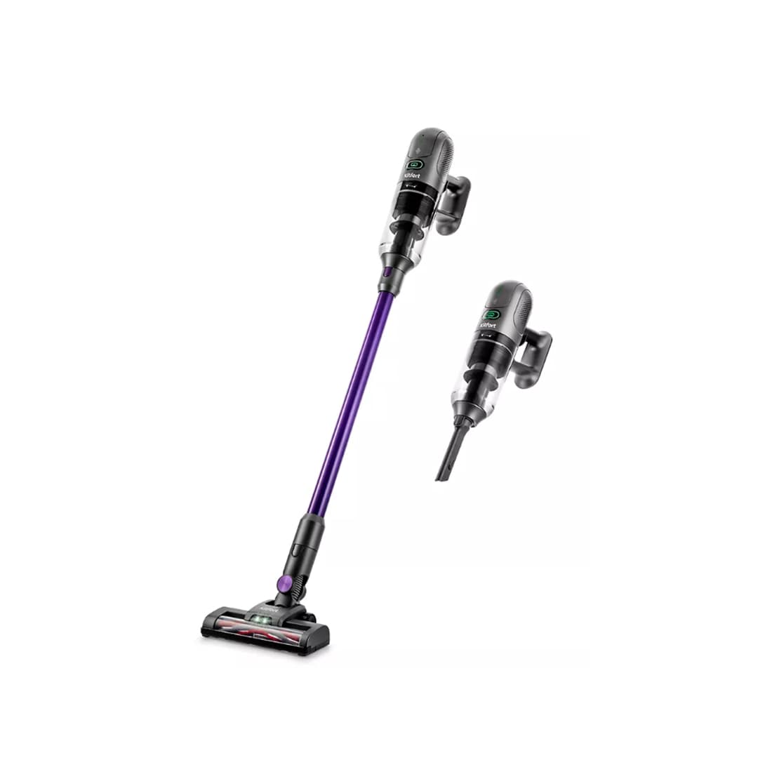 Беспроводной вертикальный пылесос, Kitfort, КТ-5122, Сухая уборка, Контейнер, Пылесборник 0.5л, Емкость аккумулятора 2200 мА*ч, Уровень шума 72 дБ, Время работы от аккумулятора 40 мин, Мощность 250 Вт, Черный