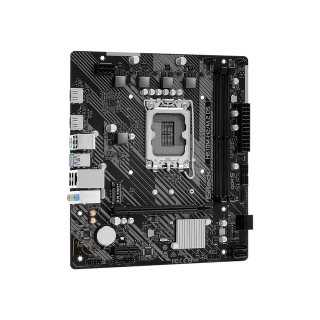 Материнская плата, ASRock, H610M-H2/M.2 D5 (4710483943775), LGA1700, iH610, 2xDDR5 4800/5600, 4xSATA3, 1xM.2 (PCI-E 3.0x4), 2xHDMI, 1xPCI-Ex16, 1xPCI-Ex1, mATX