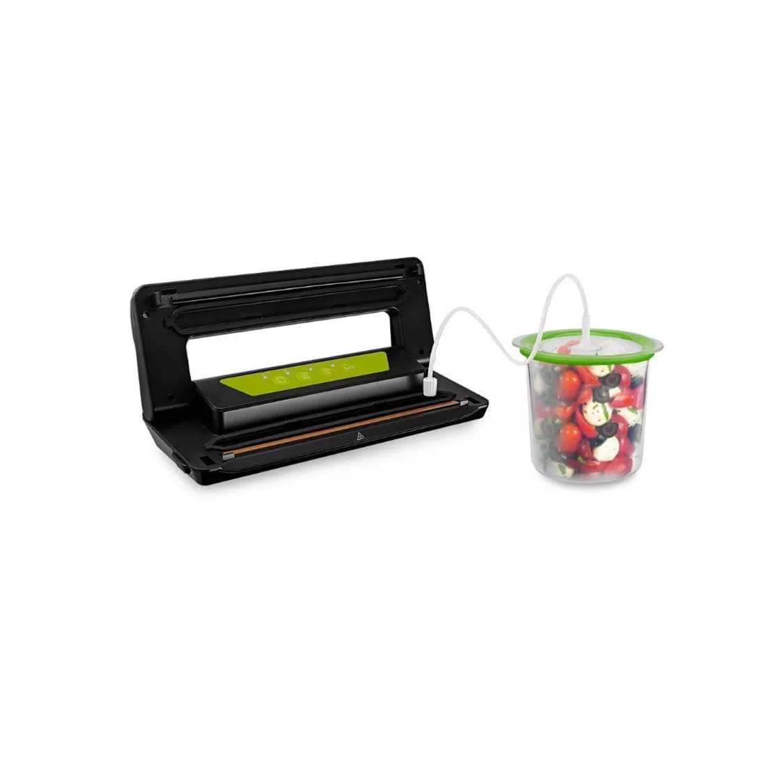 Вакууматор, Kitfort, КТ-1528-2, черно-салатовый,Мощность 110 Вт, Максимальная ширина пакета для вакуумирования 28 см,Длина шнура 1,3 м