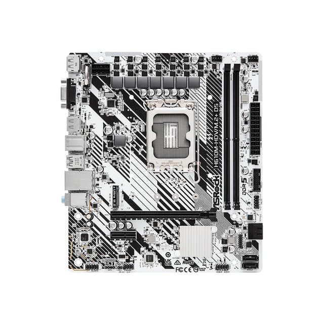 Материнская плата, ASRock, H610M-HDV/M.2+D5 (4710483943478), LGA1700, iH610, 2xDDR5 4800/5600, 4xSATA3, 1xM.2 (PCI-E 3.0x4), 1xD-Sub, 1xHDMI, 1xDP, 1xPCI-Ex16, 1xPCI-Ex1, mATX