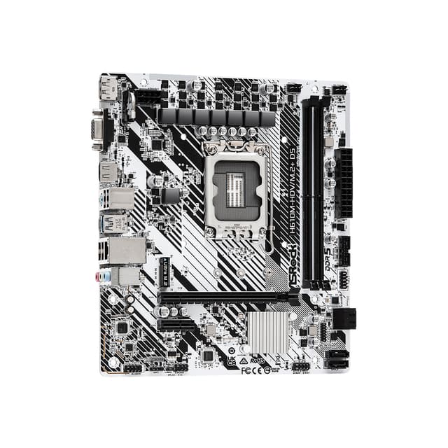 Материнская плата, ASRock, H610M-HDV/M.2+D5 (4710483943478), LGA1700, iH610, 2xDDR5 4800/5600, 4xSATA3, 1xM.2 (PCI-E 3.0x4), 1xD-Sub, 1xHDMI, 1xDP, 1xPCI-Ex16, 1xPCI-Ex1, mATX