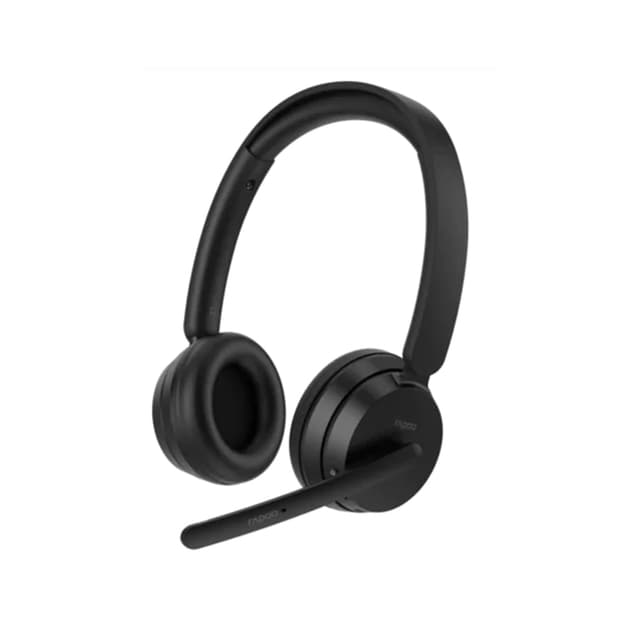 Гарнитура, Rapoo, H200, Беспроводные, Тип крепления: Дуговые, Выходная мощность 50мВт, USB, Bluetooth 5.3, 2.4GHz, Литиевая батарея 300 mAh, 15 часов автономной работы, Черный