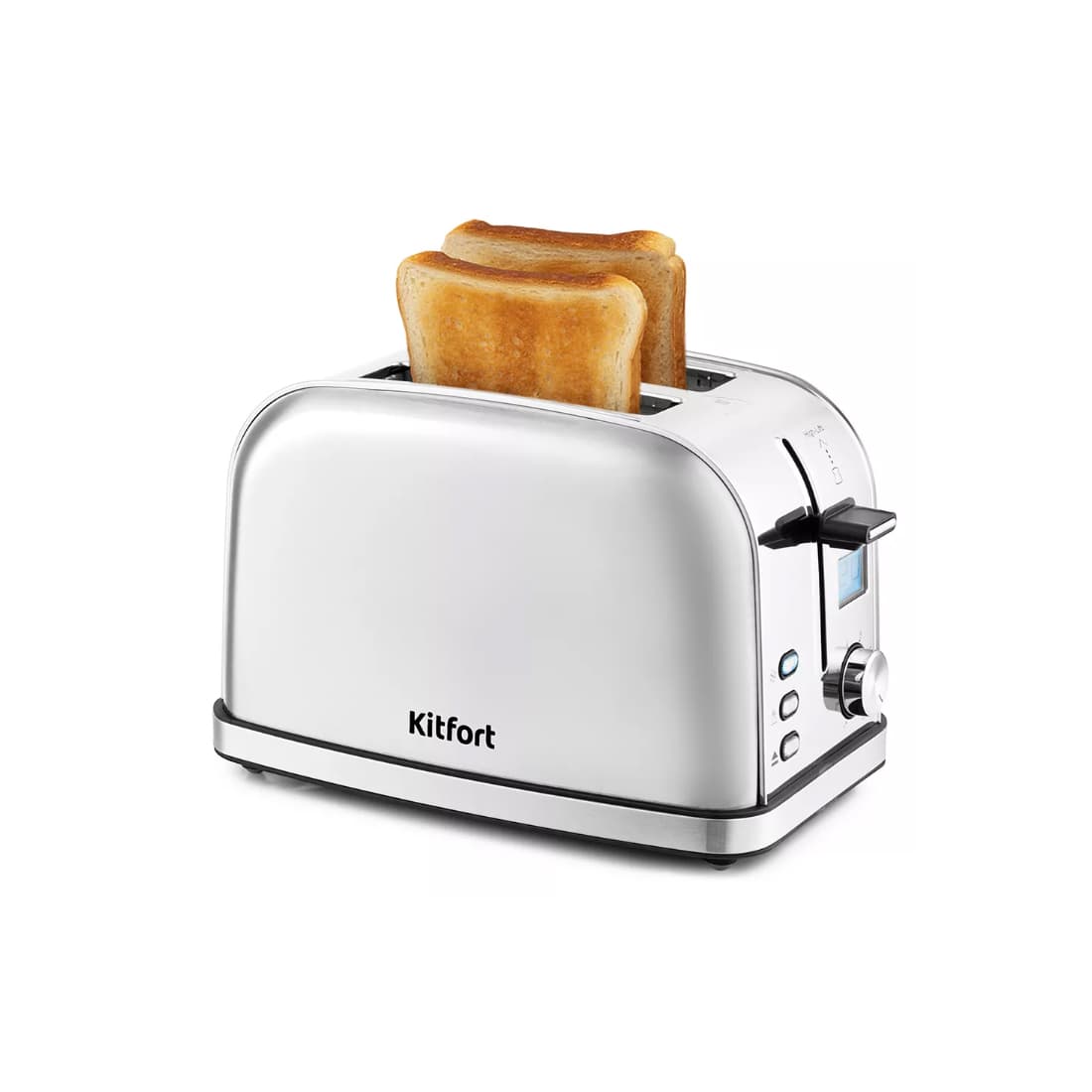 Тостер, Kitfort, КТ-2036-6, Мощность 950 Вт, Ёмкость 2 тоста одновременно, Цвет серебристый