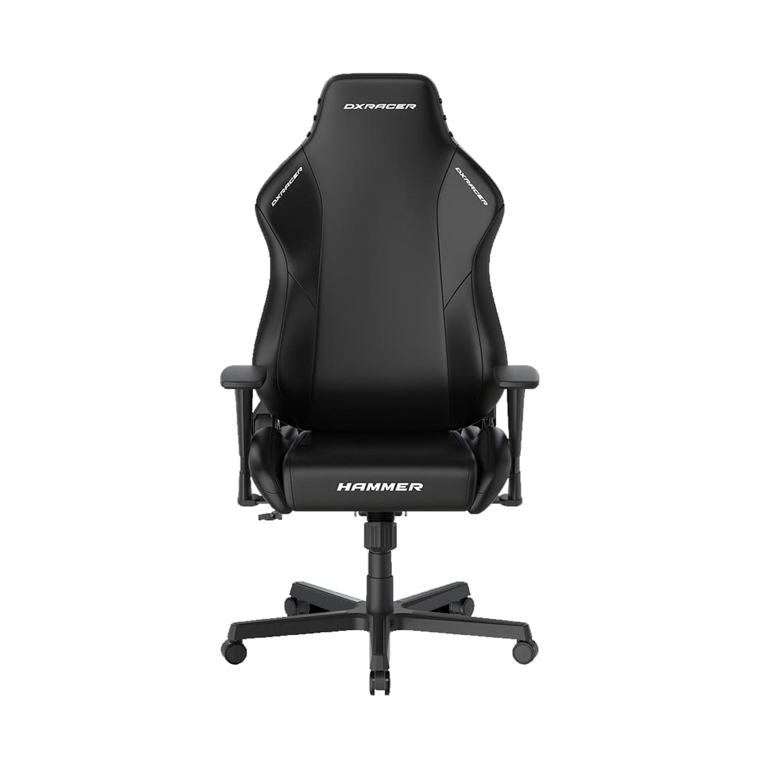 Игровое компьютерное кресло, DX Racer, GC/LHE23LTA/N, Hammer series, Грузоподъемность рек: 115 кг, Рекомендуемый рост: 190 см. Эко-кожа PU, Металлическая основа кресла, Механизм качания: топ-ган, Нейлоновые колеса,Черный