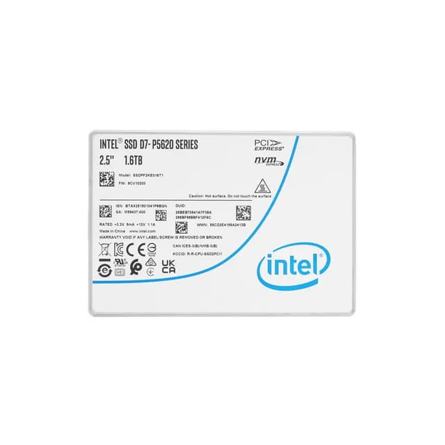 Твердотельный накопитель SSD, Intel, P5620 1.6 TB SSDPF2KE016T1N1, 2.5" 1.6TB PCIe 4.0 x4, 3D4, TLC
