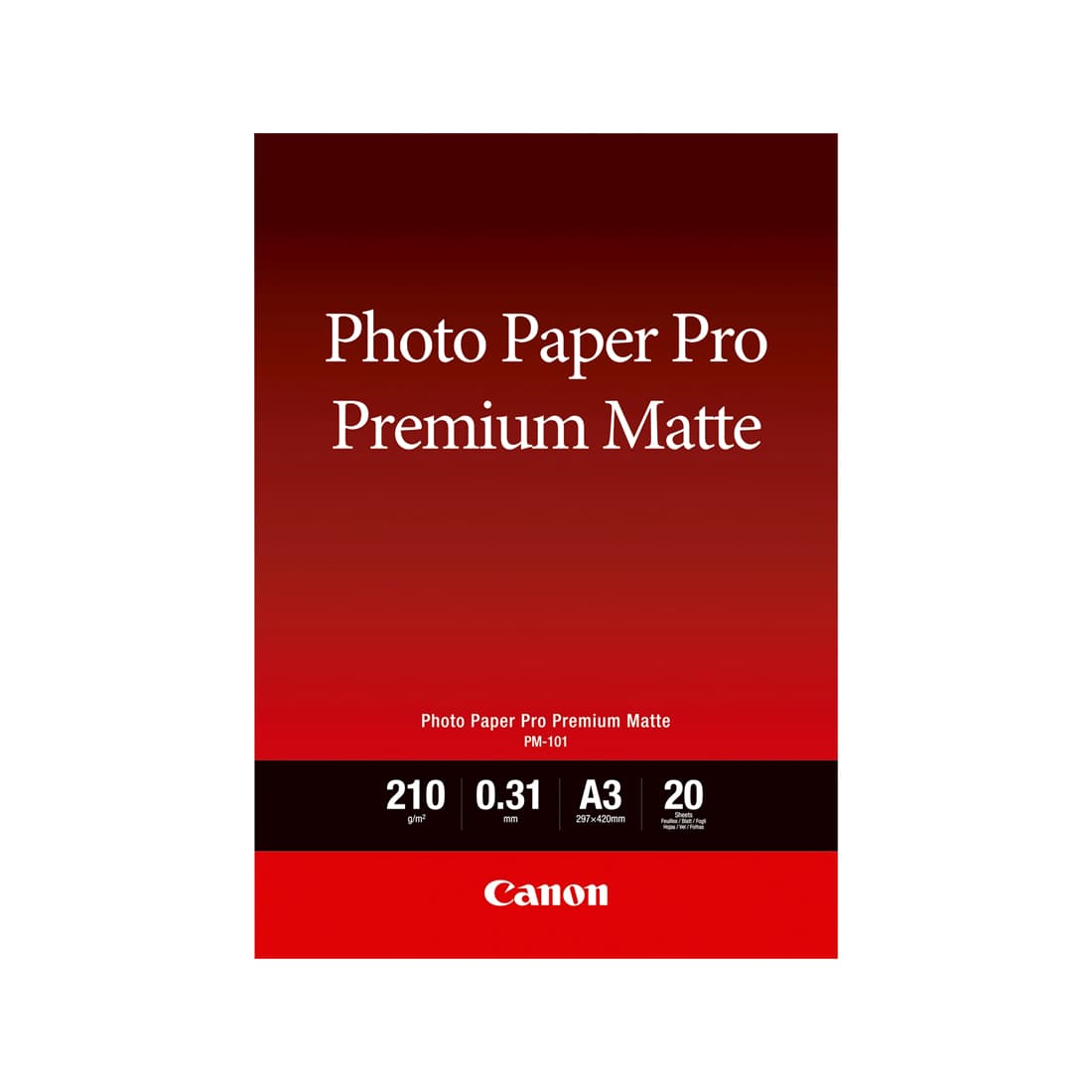 Матовая фотобумага, Canon, Pro Premium Matte PM-101, A3, 20 шт., 8657B006AA