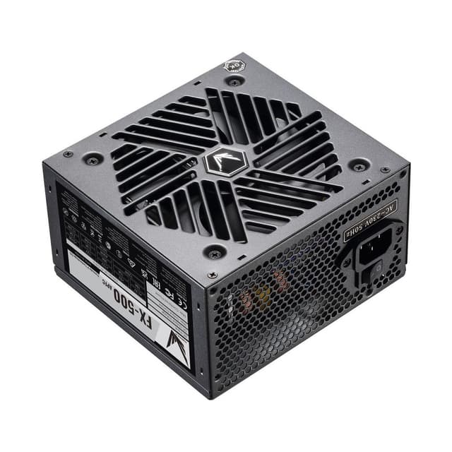 Блок питания, Formula V, FX-500, 500W, ATX, APFC, 20+4 pin, 4+4pin, 4*Sata, 3*Molex, 1*PCI-E 6+2 pin, Вентилятор 12см, Кабель питания, Чёрный