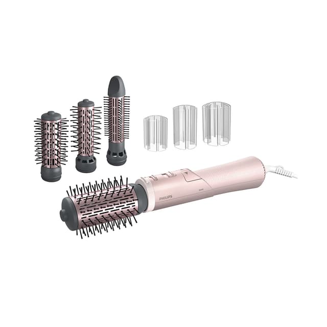 Вращающаяся фен-щётка, Philips, Серии 7000 BHA735/00, Мощность 1000 Вт, Турмалиновое керамическое покрытие, 3 режима нагрева, 2 скорости, Ионизация, Цвет розовый