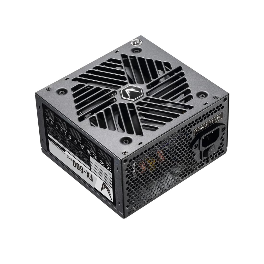 Блок питания, Formula V, FX-600, 600W, ATX, APFC, 20+4 pin, 4+4pin, 5*Sata, 4*Molex, 2*PCI-E 6+2 pin, Вентилятор 12см, Кабель питания, Чёрный