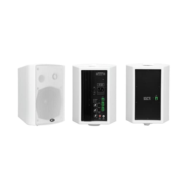 Громкоговоритель настенный, активный, ITC, T776AW, Активный + пассивный, 25Вт  2 @ 8, Двухполосная система: 6" НЧ + 1.5" ВЧ, ABS-корпус, металлическая решётка, настенный кронштейн, Цвет: белый