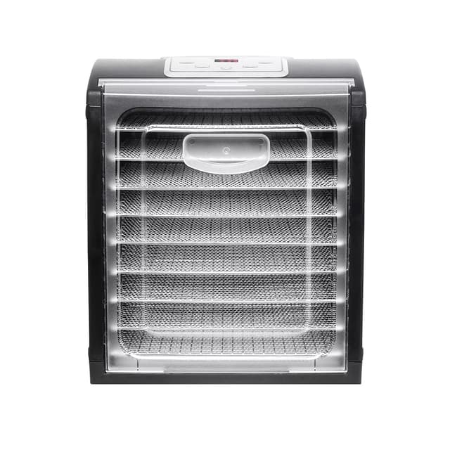 Сушилка для овощей и фруктов, Kitfort, КТ-1908, Мощность 700 Вт, Горизонтальный обдув, 18 поддонов, 9 сеток, Максимальная температура 70 °C, Минимальная температура 35 °C, Длина шнура 1.15м, Черный