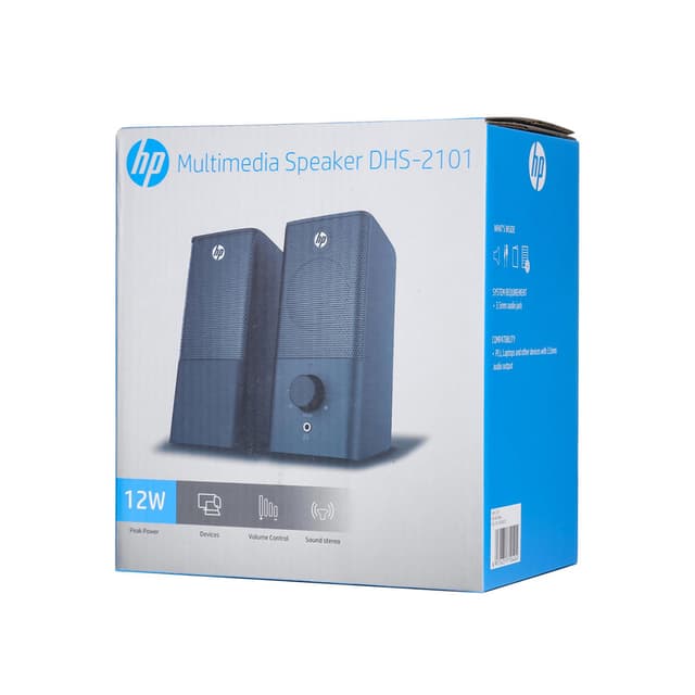 Колонки, HP, DHS-2101, USB, Длина кабеля 1,5м, Регулятор громкости, Черный