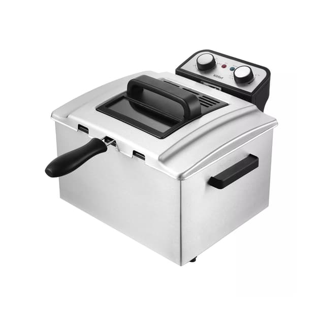 Фритюрница, Kitfort, КТ-2025, 3 корзины, Объем чаши 10 л, Объем корзин 2/4.7л, Длина шнура 0.93 м, Мощность 3270 Вт, Стальной