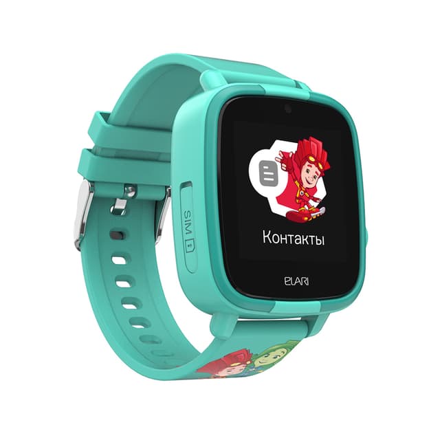 Смарт часы, Elari, FixiTime Fun, TFT дисплей 1.44 дюйма, Разрешение 128 х 128, Водонепроницаемые (IP67), Аккумулятор 450 мАч, Время работы до 7 дней, Зеленый