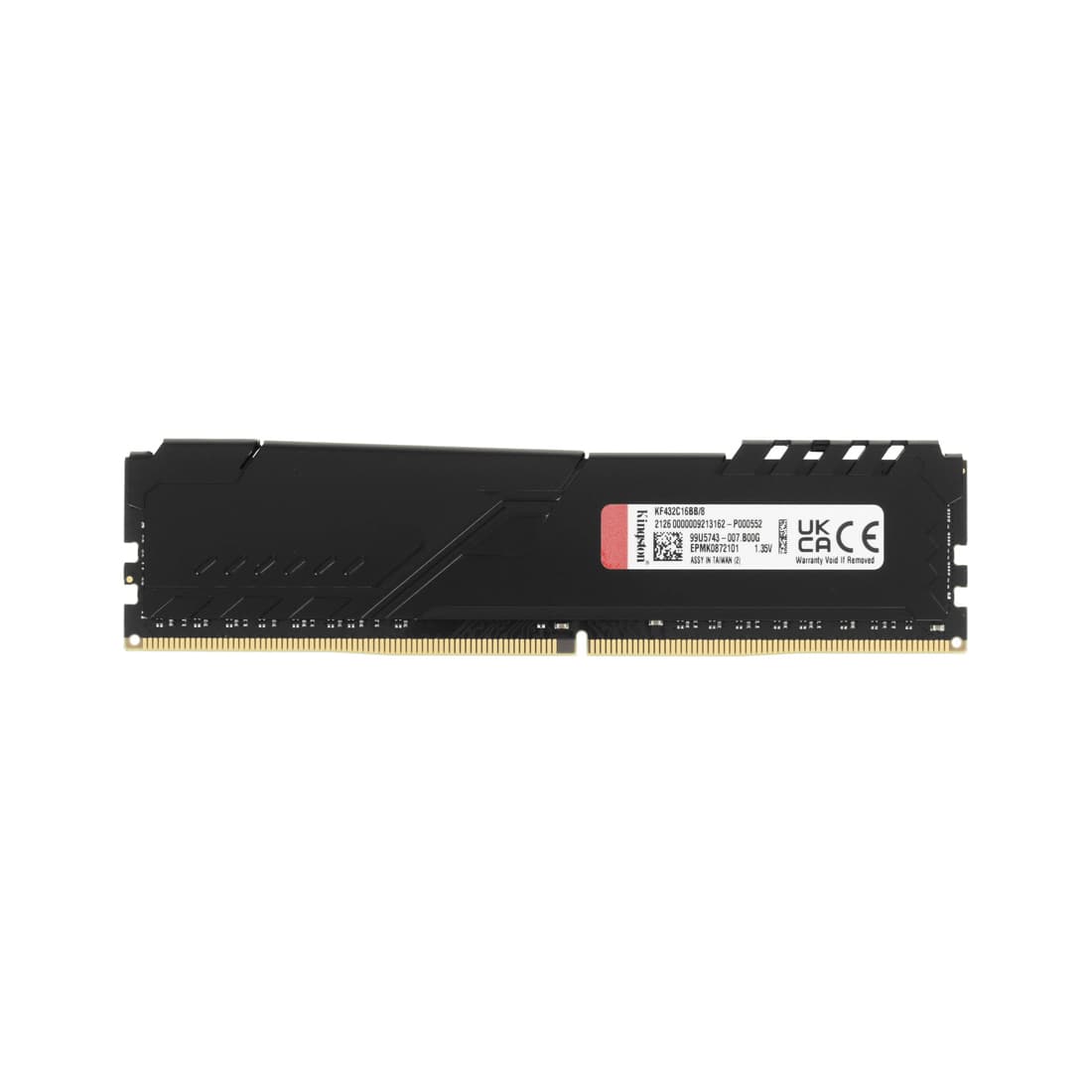 Модуль памяти, Kingston, FURY Beast KF432C16BB/8WP, DDR4, 8GB 3200MHz Чёрный, DIMM <PC4-25600/3200MHz>