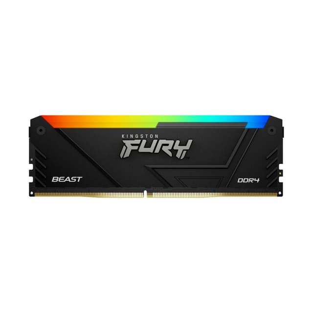 Модуль памяти, Kingston, FURY Beast RGB KF432C16BB2A/8WP, DDR4, 8GB, DIMM <PC4-25600/3200MHz>