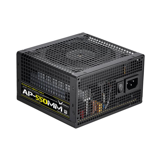 Блок питания, Formula V, AP-550MM, 550W, ATX, APFC, 20+4 pin, 4+4pin, 6*Sata, 2*Molex, 1*PCI-E 6+2 pin, Вентилятор 12см, Кабель питания, Чёрный