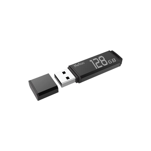 USB-накопитель, Netac, NT03U351N-128G-32BK, 128GB, USB3.2 Тёмный