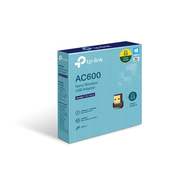 USB-адаптер, TP-Link, Archer T2U Nano, 2.4/5 ГГц, 633M, USB 2.0