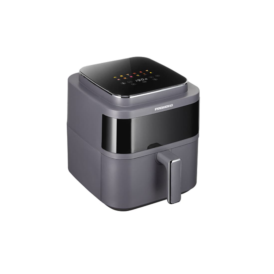 Аэрогриль, Редмонд, AG1901, Объем 4.5л, 12 программ, Температура нагрева 80–230°C, Сенсорное управление, Съемная корзина, Мощность 1290-1400 Вт, Длина шнура 0.8м, Серый