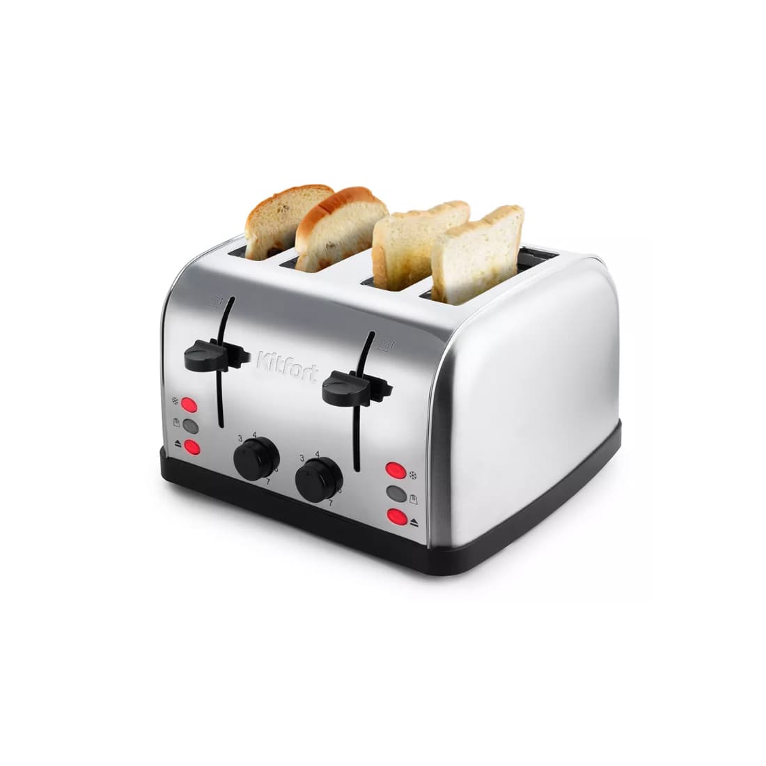 Тостер, Kitfort, КТ-2016,Мощность, Вт 1500, Управление Механическое,Режимы 7 степеней обжаривания,Количество порций 4 тоста
