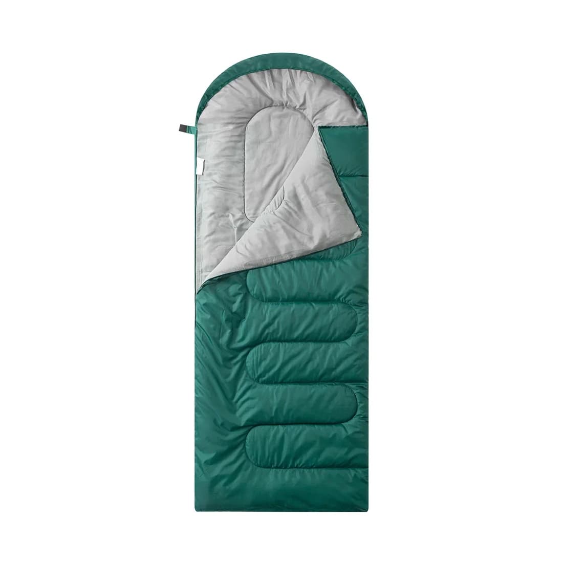 Спальный мешок, SB-LAG-150-GN-R, 220*75 см, Подголовник, Тканевый мешок, Зеленый