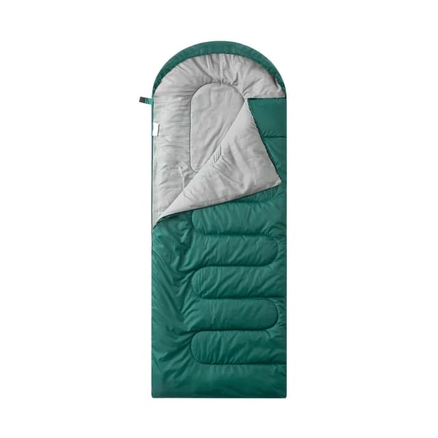 Спальный мешок, SB-LAG-150-GN-R, 220*75 см, Подголовник, Тканевый мешок, Зеленый