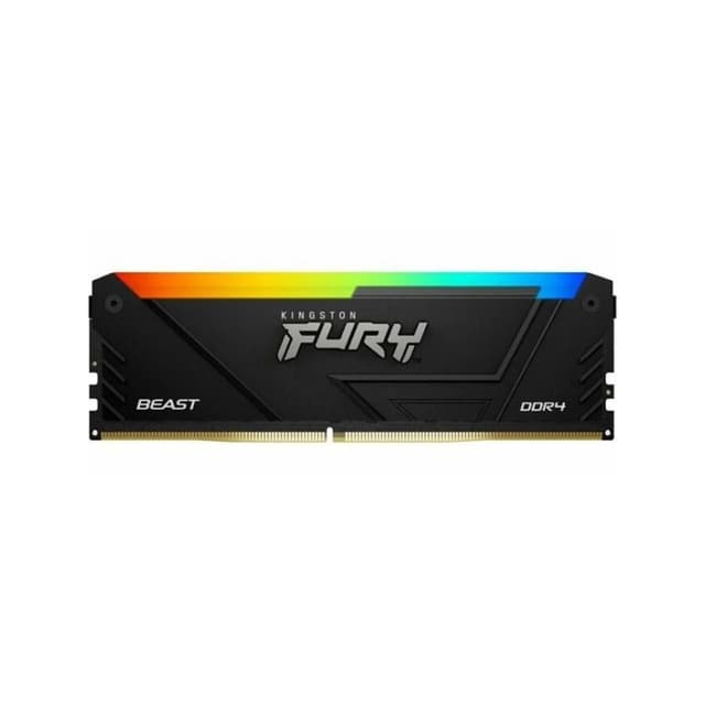 Модуль памяти, Kingston, FURY Beast RGB KF432C16BB12A/16WP, DDR4, 16GB, DIMM <PC4-25600/3200MHz>