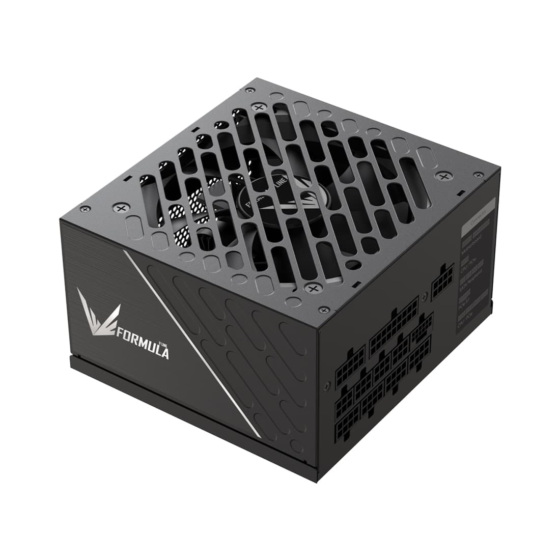 Блок питания, Formula V, FV-1000PM, 1000W, ATX3.1, Platinum, APFC, 20+4 pin, 2*4+4pin, 8*Sata, 3*Molex, 3*PCI-E 6+2 pin, 1*(16Pin)12VHPWR, Модульный, Вентилятор 12см, Кабель питания, Чёрный