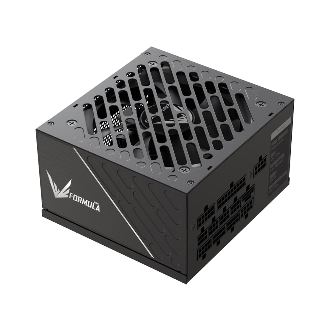 Блок питания, Formula V, FV-1200PM, 1200W, ATX3.1, Platinum, APFC, 20+4 pin, 2*4+4pin, 8*Sata, 3*Molex, 3*PCI-E 6+2 pin, 1*(16Pin)12VHPWR, Модульный, Вентилятор 12см, Кабель питания, Чёрный