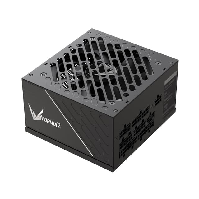 Блок питания, Formula V, FV-1200PM, 1200W, ATX3.1, Platinum, APFC, 20+4 pin, 2*4+4pin, 8*Sata, 3*Molex, 3*PCI-E 6+2 pin, 1*(16Pin)12VHPWR, Модульный, Вентилятор 12см, Кабель питания, Чёрный