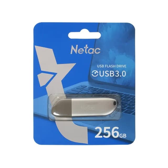 USB-накопитель, Netac, NT03U352N-256G-30PN, 256GB, USB3.0 Серебристый