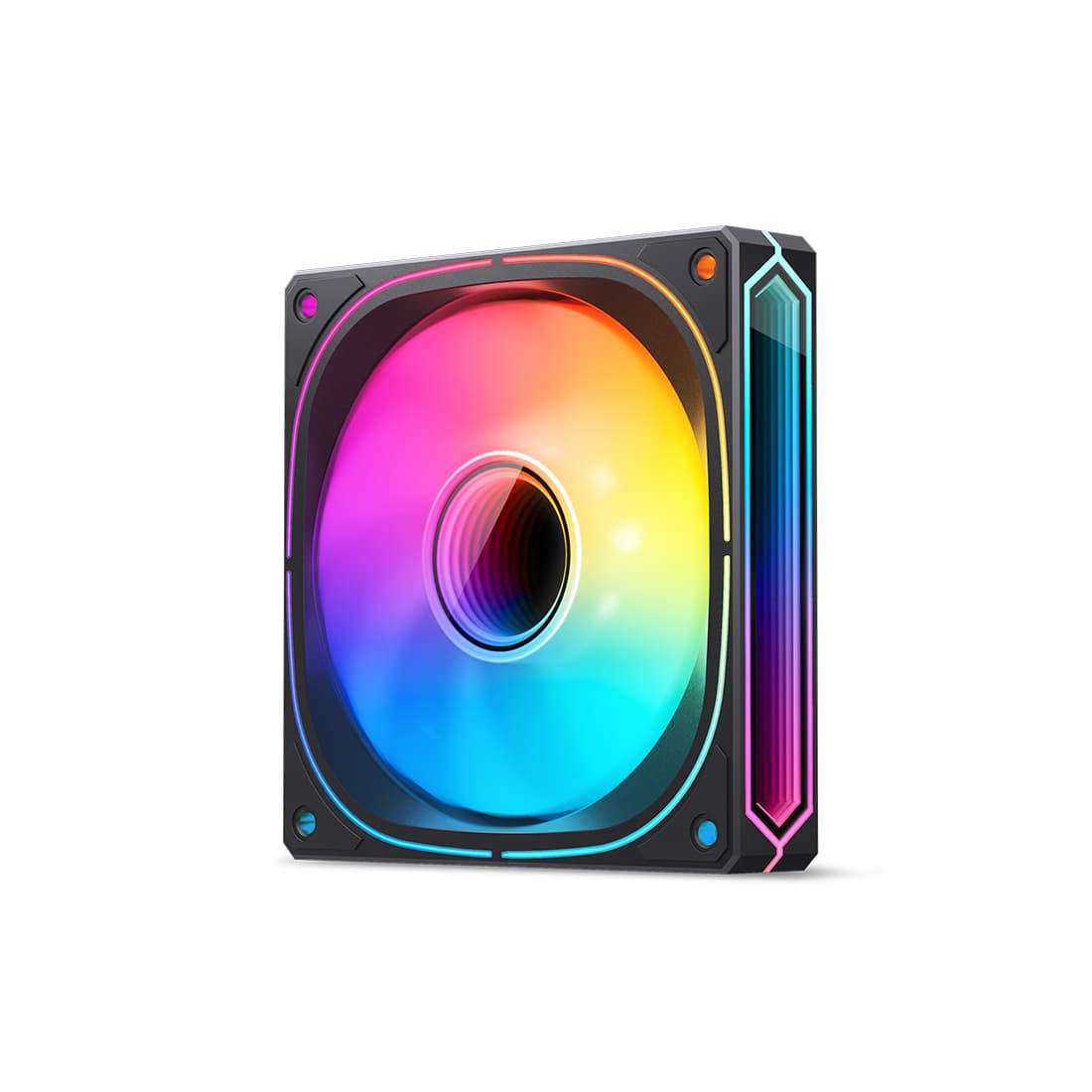 Вентилятор для компьютерного корпуса, Jonsbo, FR-505B, FR-505B Black, ARGB 120мм, 800-1800 об/мин, 47.2CFM, 30dB(A), 4pin PWM/3pin ARGB, 120*120*25мм, Черный