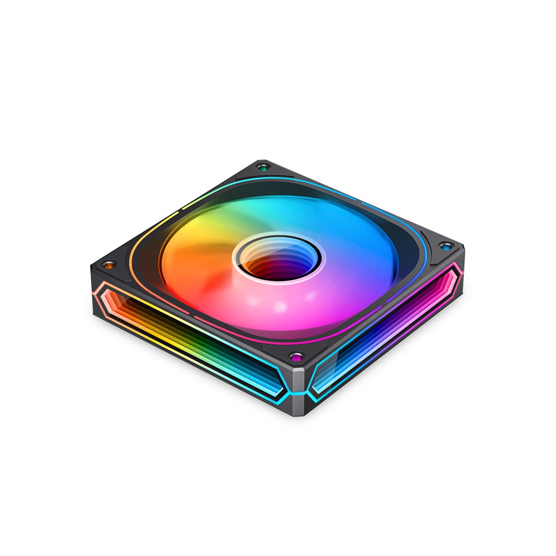 Вентилятор для компьютерного корпуса, Jonsbo, FR-505B, FR-505B Black, ARGB 120мм, 800-1800 об/мин, 47.2CFM, 30dB(A), 4pin PWM/3pin ARGB, 120*120*25мм, Черный