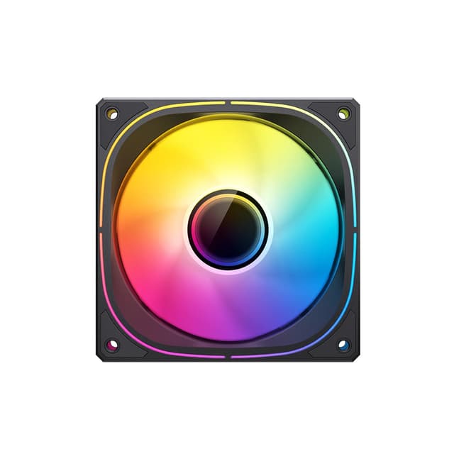 Вентилятор для компьютерного корпуса, Jonsbo, FR-505BR Reverse Black, 120мм ARGB, 800 - 1800±10% об.мин, 47,2CFM, 30dB(A), 4pin, 12012025мм, Чёрный