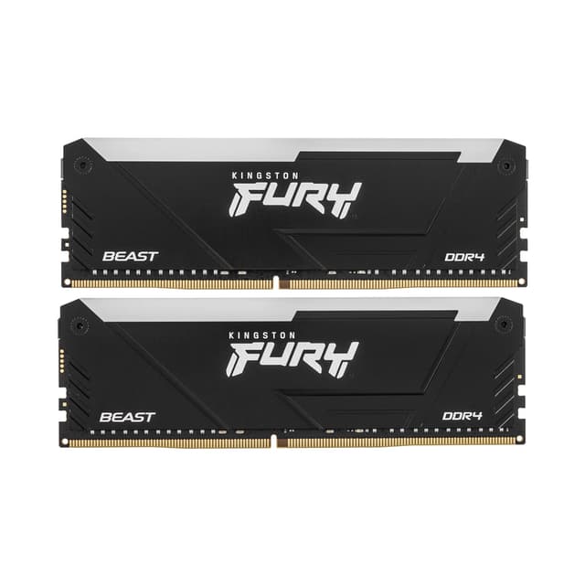 Комплект модулей памяти, Kingston, FURY Beast RGB KF432C16BB12AK2/32WP, DDR4, 32GB (Kit 2x16GB) 3200MHz Чёрный, DIMM <PC4-25600/3200MHz>