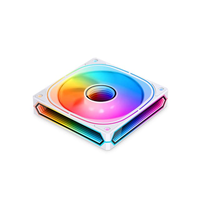 Вентилятор для компьютерного корпуса, Jonsbo, FR-505W, FR-505W White, ARGB 120мм, 800-1800 об/мин, 47.2CFM, 30dB(A), 4pin PWM/3pin ARGB, 120*120*25мм, Белый